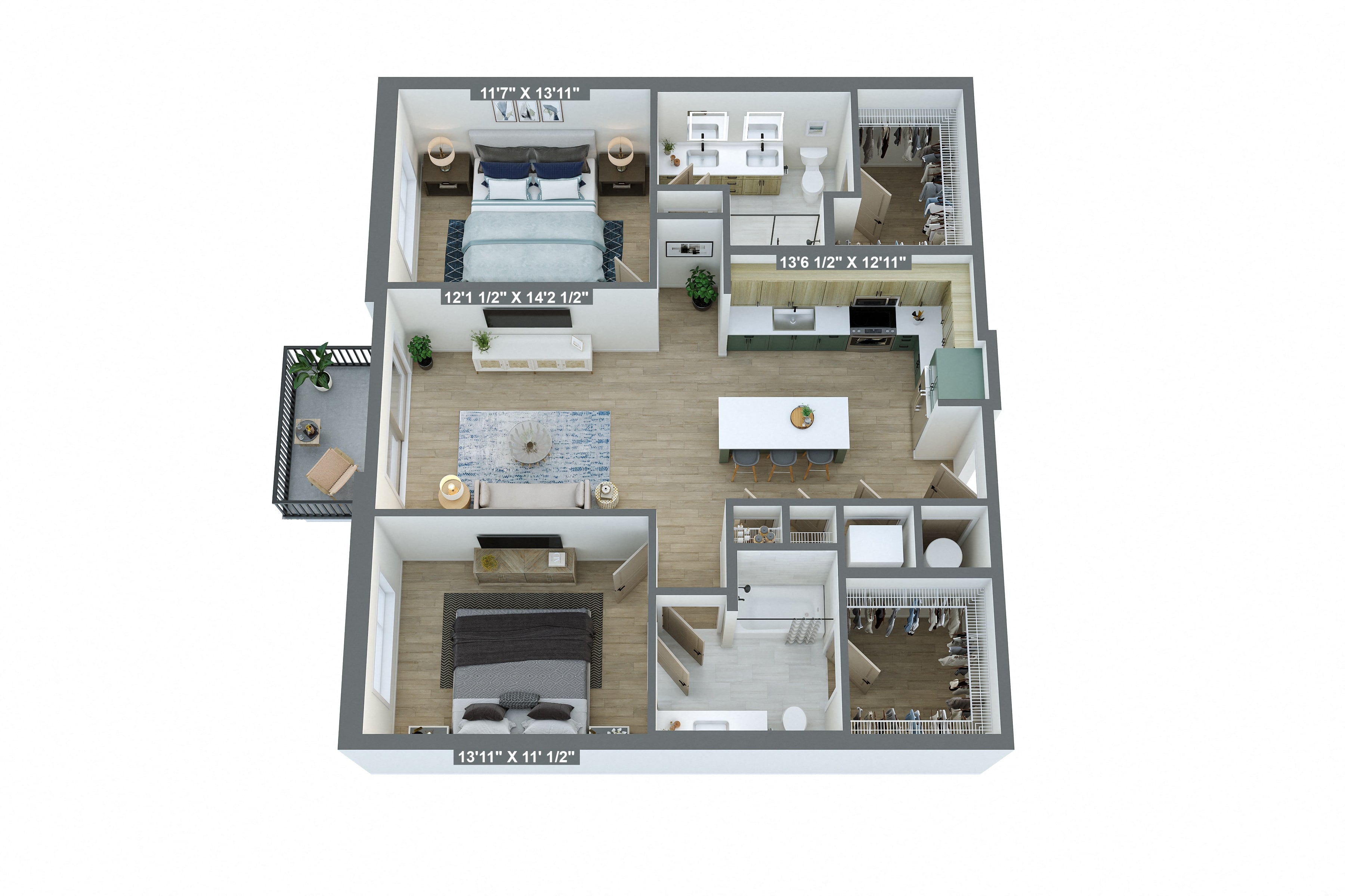 Floor plan layout diagram for B7